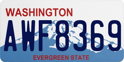 WA license plate AWF8369