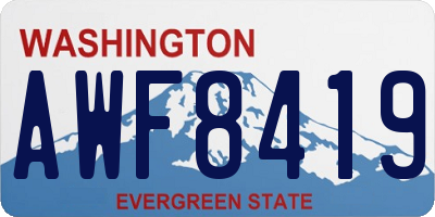 WA license plate AWF8419
