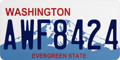 WA license plate AWF8424