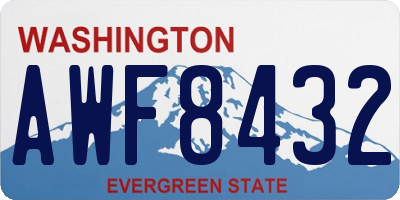 WA license plate AWF8432