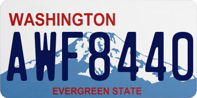 WA license plate AWF8440