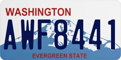 WA license plate AWF8441