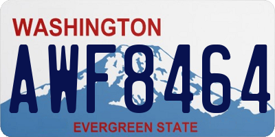 WA license plate AWF8464