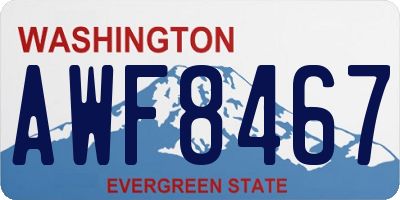 WA license plate AWF8467