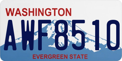 WA license plate AWF8510