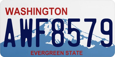 WA license plate AWF8579