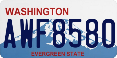 WA license plate AWF8580