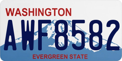 WA license plate AWF8582
