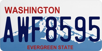 WA license plate AWF8595