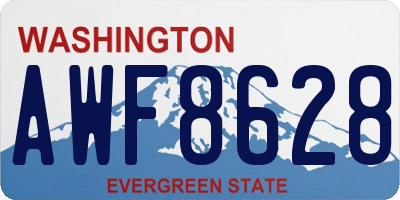 WA license plate AWF8628