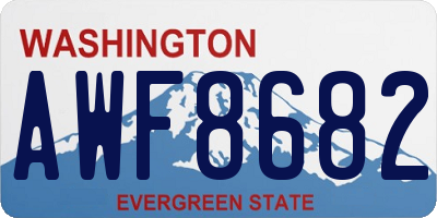WA license plate AWF8682