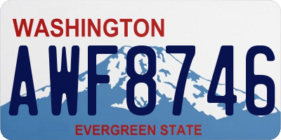 WA license plate AWF8746