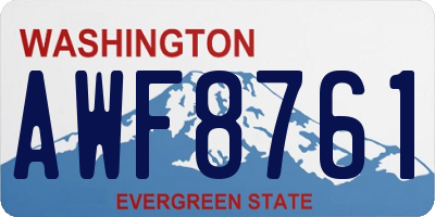 WA license plate AWF8761