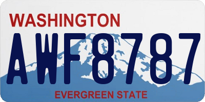 WA license plate AWF8787