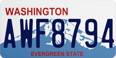 WA license plate AWF8794