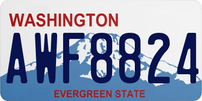 WA license plate AWF8824