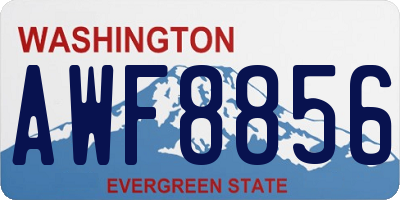 WA license plate AWF8856
