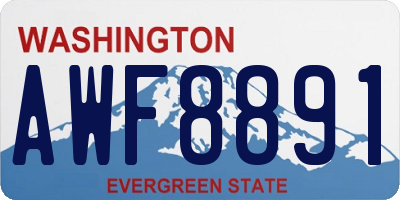 WA license plate AWF8891