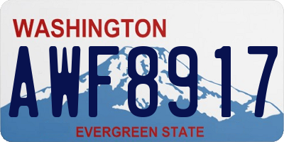 WA license plate AWF8917