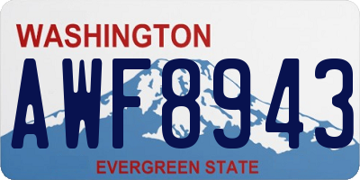 WA license plate AWF8943