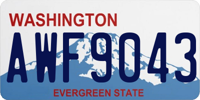 WA license plate AWF9043