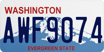 WA license plate AWF9074