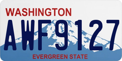 WA license plate AWF9127