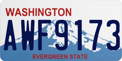 WA license plate AWF9173