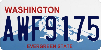 WA license plate AWF9175