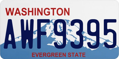 WA license plate AWF9395