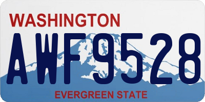 WA license plate AWF9528