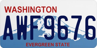 WA license plate AWF9676
