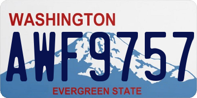 WA license plate AWF9757