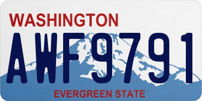 WA license plate AWF9791