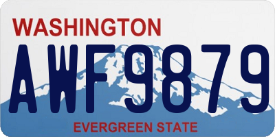 WA license plate AWF9879