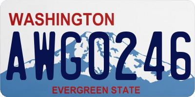 WA license plate AWG0246