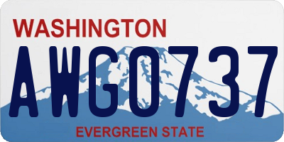 WA license plate AWG0737