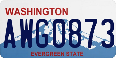 WA license plate AWG0873