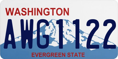 WA license plate AWG1122