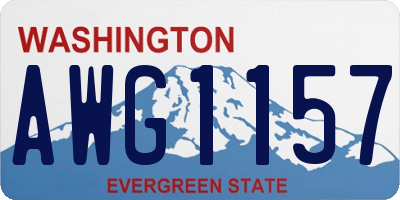 WA license plate AWG1157