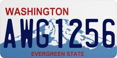 WA license plate AWG1256