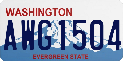 WA license plate AWG1504