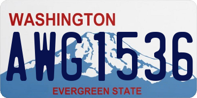 WA license plate AWG1536