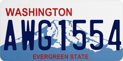 WA license plate AWG1554