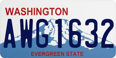 WA license plate AWG1632