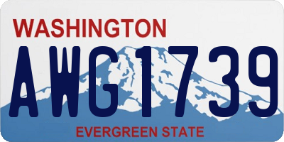 WA license plate AWG1739