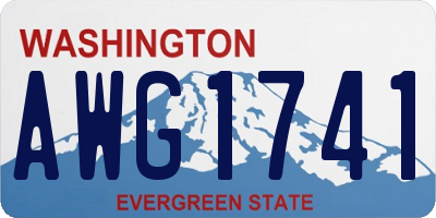 WA license plate AWG1741