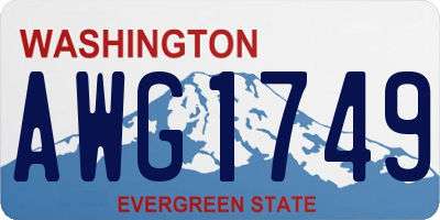 WA license plate AWG1749