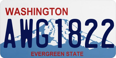 WA license plate AWG1822