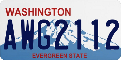 WA license plate AWG2112